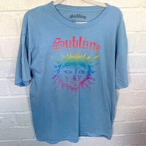 Sublime 1995 Tour Blue Short Sleeve Shirt size Large